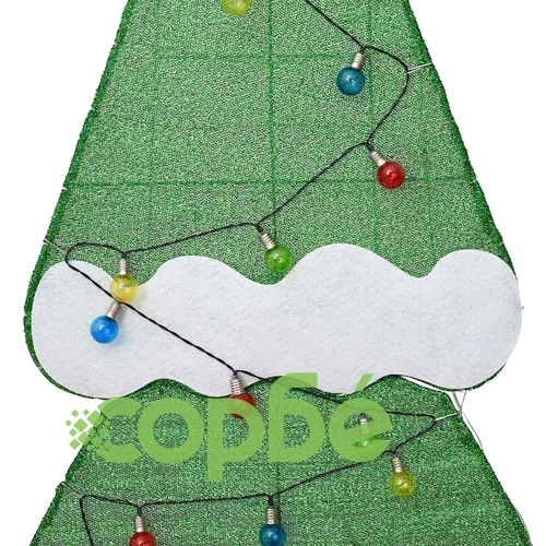 Осветена коледна елха 2D с 3 подаръчни кутии топло бяла 210 cm стомана ➤ топ цена ➤ sorbe.bg
