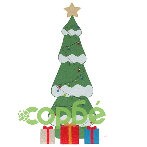 Осветена коледна елха 2D с 3 подаръчни кутии топло бяла 210 cm стомана ➤ топ цена ➤ sorbe.bg