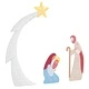 Светеща сцена на Рождество Христово 149x32x127.5 см полиестер топло бяло LED