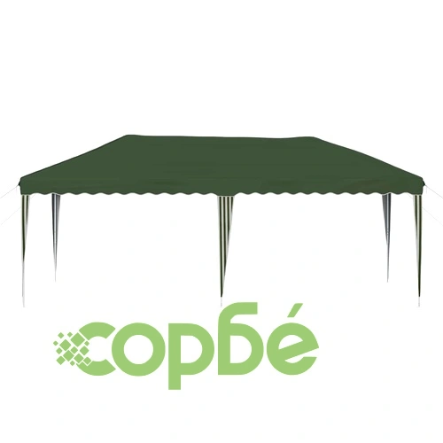 Поп-ъп парти шатра 575 x 290 x 245 см, зелена, стоманена рамка ➤ топ цена ➤ sorbe.bg