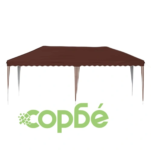 Поп-ъп парти шатра 575 x 290 x 245 см, кафява, 210D оксфорд плат ➤ топ цена ➤ sorbe.bg