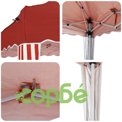 Поп-ъп парти шатра 575 x 290 x 245 см Теракота, 210D Оксфорд плат ➤ топ цена ➤ sorbe.bg