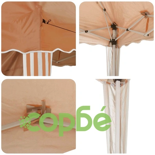 Поп-ъп парти шатра 575 x 289 x 245 см, оксфорд плат, Бежово ➤ топ цена ➤ sorbe.bg
