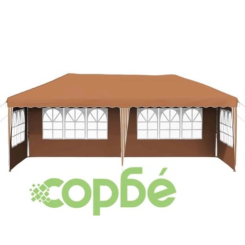 Поп-ъп парти шатра 575 x 289 x 245 см, оксфорд плат, Бежово ➤ топ цена ➤ sorbe.bg