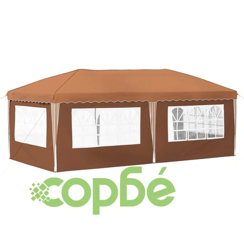 Поп-ъп парти шатра 575 x 289 x 245 см, оксфорд плат, Бежово ➤ топ цена ➤ sorbe.bg