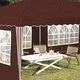 Поп-ъп парти шатра 575 x 289 x 245 см, кафява, полиестер 210D