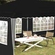 Поп-ъп парти шатра 575 x 289 x 245 см, черна, полиестер 210D