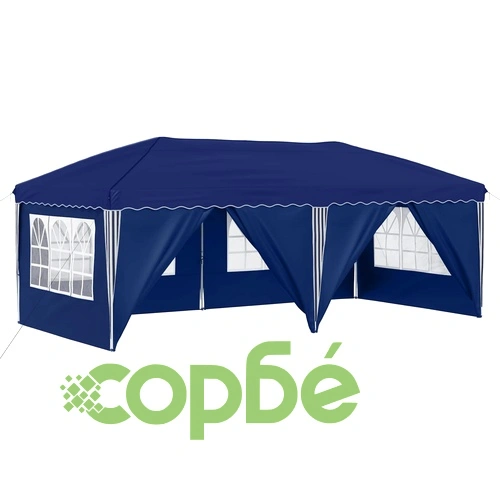 Поп-ъп парти шатра 575 x 288 x 245 см, синя, 210D Оксфорд плат ➤ топ цена ➤ sorbe.bg