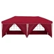 Поп-ъп парти шатра 575 x 288 x 245 см, бургундско червена, полиестер