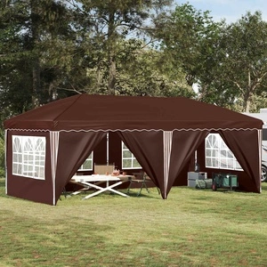 Поп-ъп парти шатра 575 x 288 x 245 см, Кафява, Оксфорд плат
