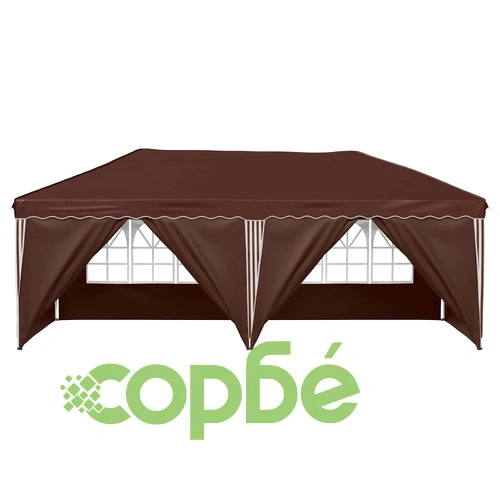 Поп-ъп парти шатра 575 x 288 x 245 см, Кафява, Оксфорд плат ➤ топ цена ➤ sorbe.bg