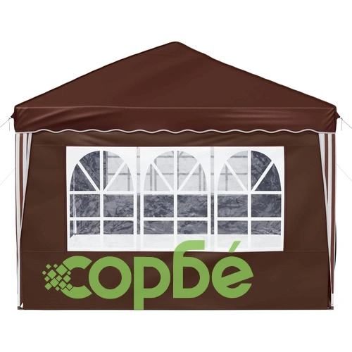 Поп-ъп парти шатра 575 x 288 x 245 см, Кафява, Оксфорд плат ➤ топ цена ➤ sorbe.bg