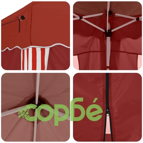 Поп-ъп парти шатра 575 x 288 x 245 см, Теракота, стомана ➤ топ цена ➤ sorbe.bg