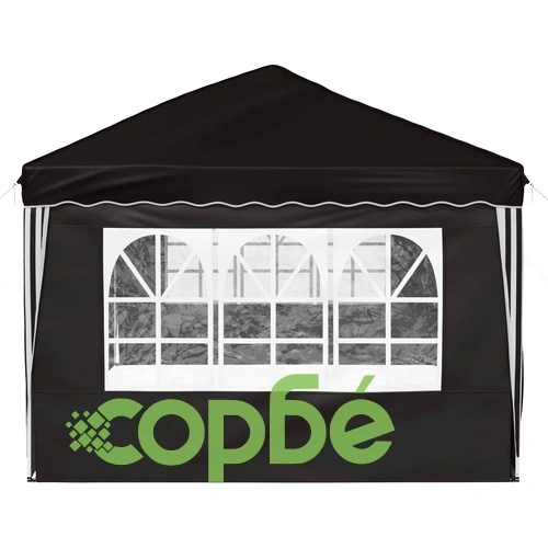 Поп-ъп парти шатра 575 x 288 x 245 см, черна, стомана ➤ топ цена ➤ sorbe.bg