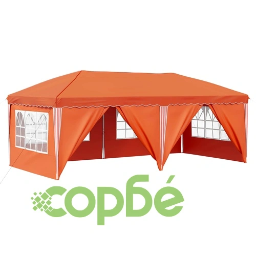 Поп-ъп парти шатра 575 x 288 x 245 см, оранжева, 210D Оксфорд плат ➤ топ цена ➤ sorbe.bg