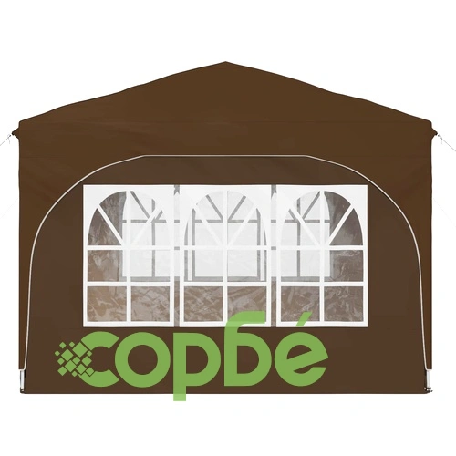 Поп-ъп парти шатра 290 x 290 x 245 см, Таупе, 210D Оксфорд плат ➤ топ цена ➤ sorbe.bg