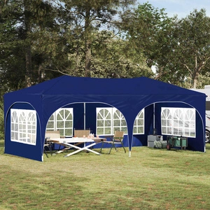 Сгъваема парти шатра 575 x 288 x 245 см, оксфордска тъкан, синя