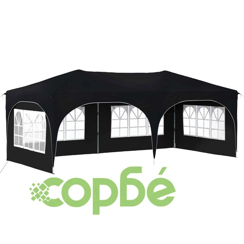 Поп-ъп парти шатра 575 x 288 x 245 см, оксфордска тъкан, антрацит ➤ топ цена ➤ sorbe.bg