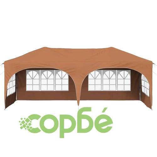 Поп-ъп парти шатра 575 x 288 x 245 см - Оксфордска тъкан, бежово ➤ топ цена ➤ sorbe.bg