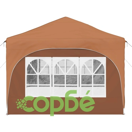 Поп-ъп парти шатра 575 x 288 x 245 см - Оксфордска тъкан, бежово ➤ топ цена ➤ sorbe.bg