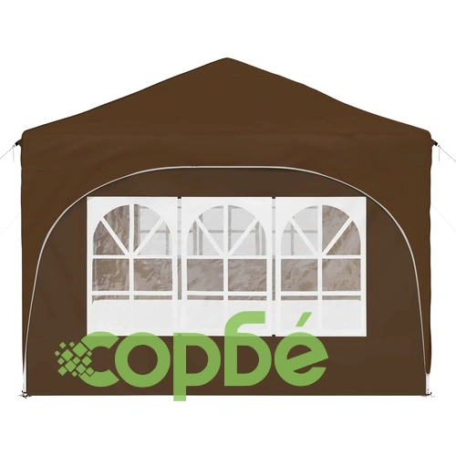 Поп-ъп парти шатра 575 x 288 x 245 см, оксфордска тъкан, таупе ➤ топ цена ➤ sorbe.bg