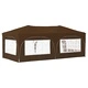 Поп-ъп парти шатра 575 x 288 x 245 см, оксфордска тъкан, таупе
