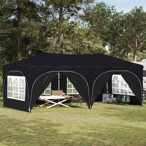 Поп-ъп парти шатра 575 x 288 x 245 см, оксфордска тъкан, антрацит