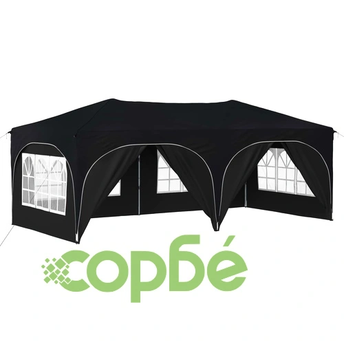 Поп-ъп парти шатра 575 x 288 x 245 см, оксфордска тъкан, антрацит ➤ топ цена ➤ sorbe.bg