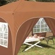 Поп-ъп парти шатра 575 x 288 x 245 см, оксфордска тъкан, бежова