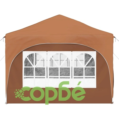 Поп-ъп парти шатра 575 x 288 x 245 см, оксфордска тъкан, бежова ➤ топ цена ➤ sorbe.bg