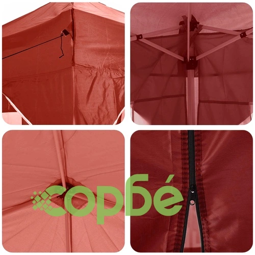 Поп-ъп парти шатра 575 x 288 x 245 см, оксфордска тъкан, теракота ➤ топ цена ➤ sorbe.bg