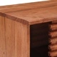 ТВ шкаф от масивна акациева дървесина с врати, естествен цвят - 105 x 30 x 22,5 см