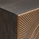 Страничен шкаф от мангово дърво, 53,5 x 30 x 70 см, цвят месинг