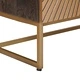 Висок шкаф от масивно манго и инженерно дърво, месинг, 53,5 x 30 x 95 см