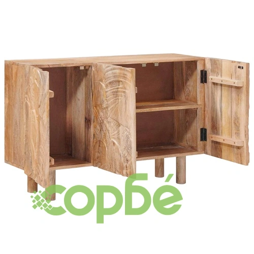 Шкаф за всекидневна 100 x 30 x 65 см, масивно мангово дърво ➤ топ цена ➤ sorbe.bg