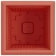 Квадратна саксия за цветя, комплект 24 бр., пластмаса, червено тухла, 33 x 33 x 26 см