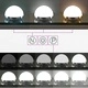LED огледало за грим Бяло 80 x 10 x 52,5 см, Стъкло и Стомана
