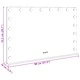 LED огледало за грим Бяло 80 x 10 x 52,5 см, Стъкло и Стомана