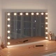 LED огледало за грим Бяло 80 x 10 x 52,5 см, Стъкло и Стомана