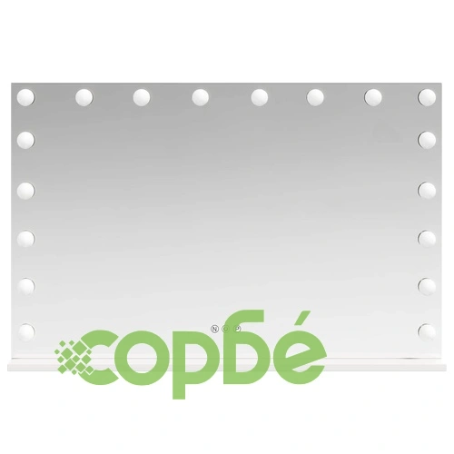LED огледало за грим Бяло 80 x 10 x 52,5 см, Стъкло и Стомана ➤ топ цена ➤ sorbe.bg