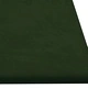 Стенно табло за легло, 12 части, кадифе, тъмнозелено, 90 x 0,9 x 30 см