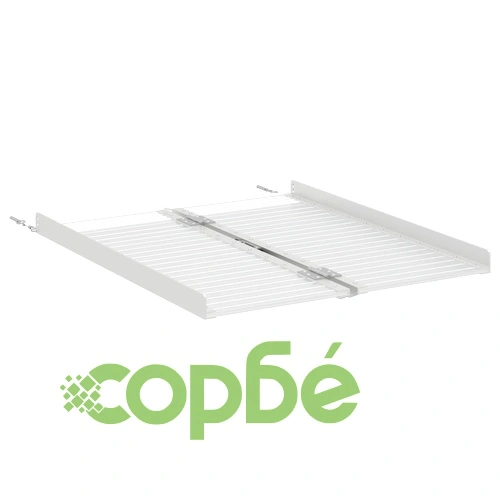 Рампа за инвалидна количка, сгъваема, 91 x 73,5 x 5 см, алуминий, сребрист цвят ➤ топ цена ➤ sorbe.bg