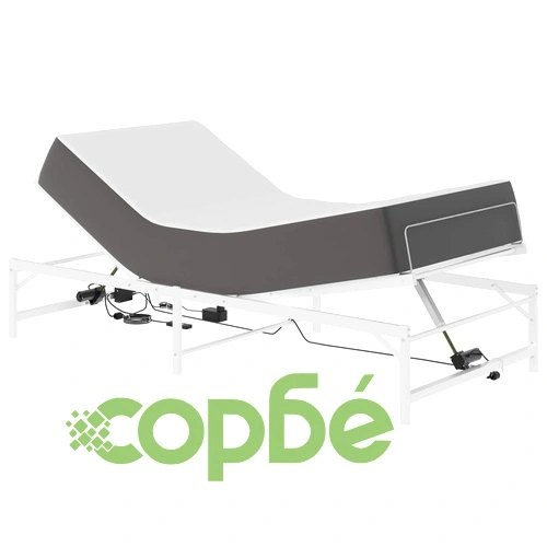 Електрическа регулируема рамка за легло от стомана, Бяло, 100 x 200 см ➤ топ цена ➤ sorbe.bg