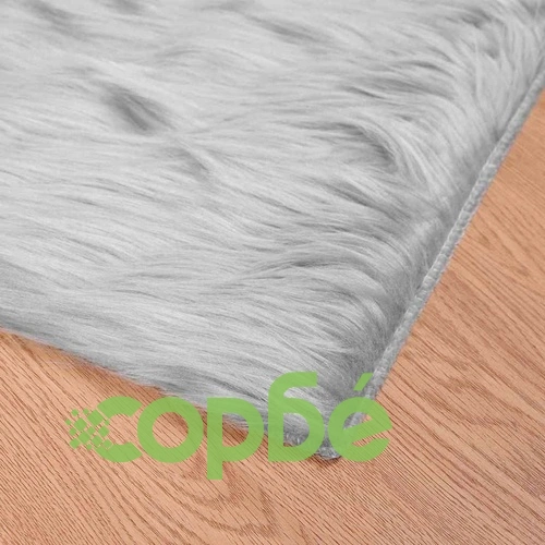 Изкуствен килим от овча кожа Сив 240 x 340 см Полиестер ➤ топ цена ➤ sorbe.bg