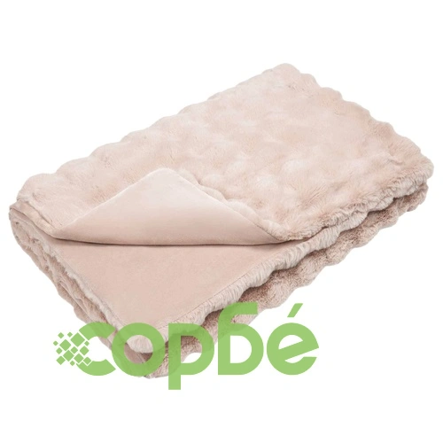 Одеяло от изкуствена заешка козина Olite, 240 x 270 см, полиестер, бежово ➤ топ цена ➤ sorbe.bg