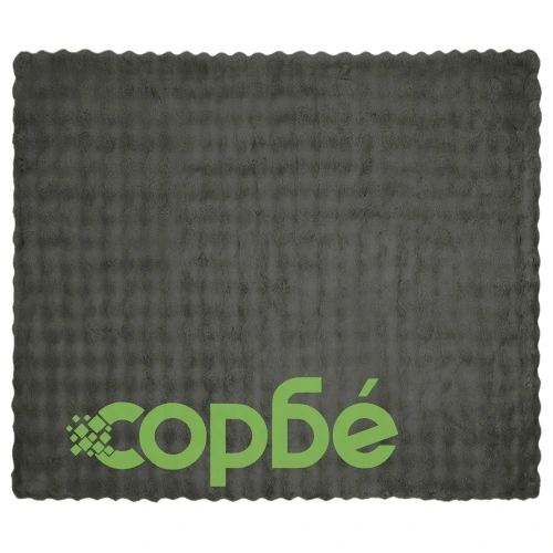 Одеяло от изкуствена заешка кожа Olite, 240 x 270 см, полиестер, тъмносиво ➤ топ цена ➤ sorbe.bg