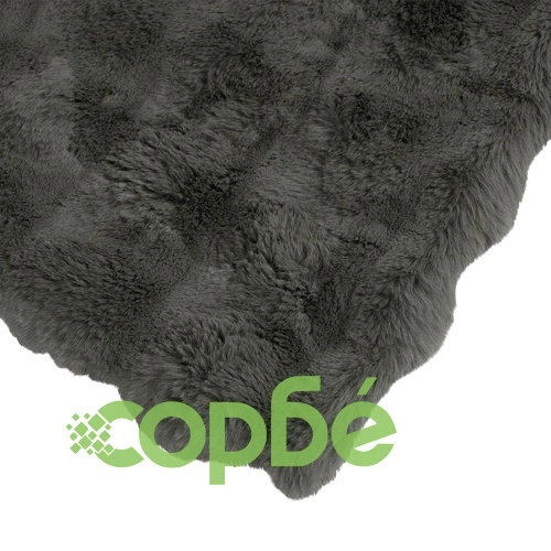 Одеяло от изкуствена заешка кожа Olite, 240 x 270 см, полиестер, тъмносиво ➤ топ цена ➤ sorbe.bg