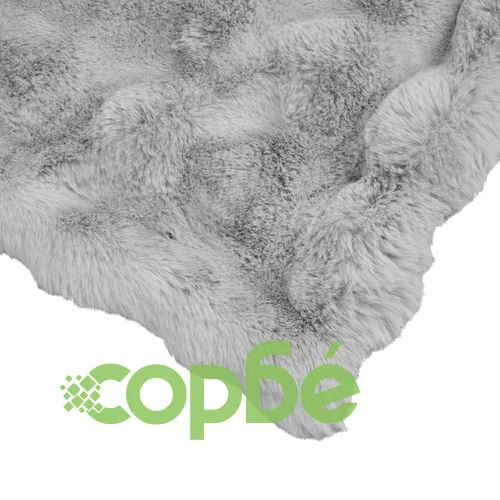 Одеяло от изкуствена заешка козина Olite, 240 x 270 см, полиестер, сиво ➤ топ цена ➤ sorbe.bg