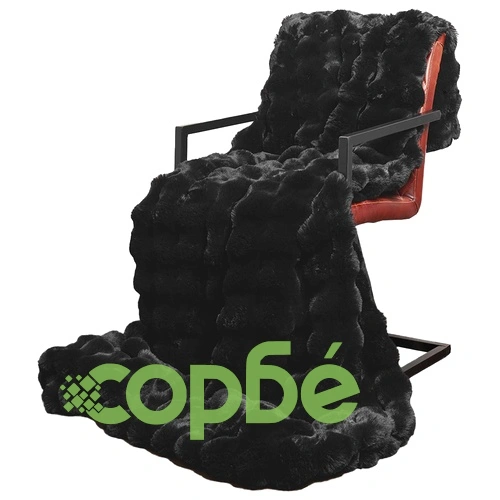 Одеяло от изкуствена заешка козина Olite, 240 x 270 см, полиестер, Черно ➤ топ цена ➤ sorbe.bg