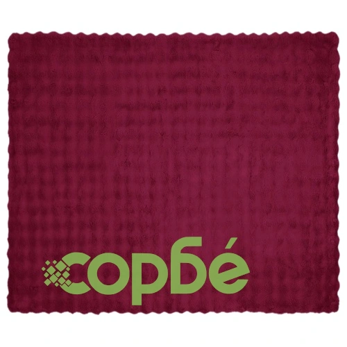 Одеяло от изкуствена заешка козина Olite, 240 x 270 см, полиестер, Бордо червен ➤ топ цена ➤ sorbe.bg